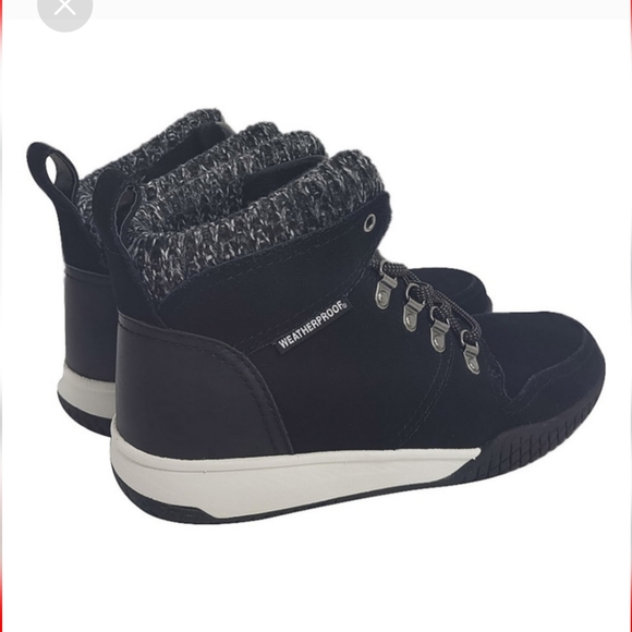 Weatherproof Shoes - WEATHERPROOF LADIES SNEAKERBOOT RUBY BLACK LACE UP ANKLE BOOT…